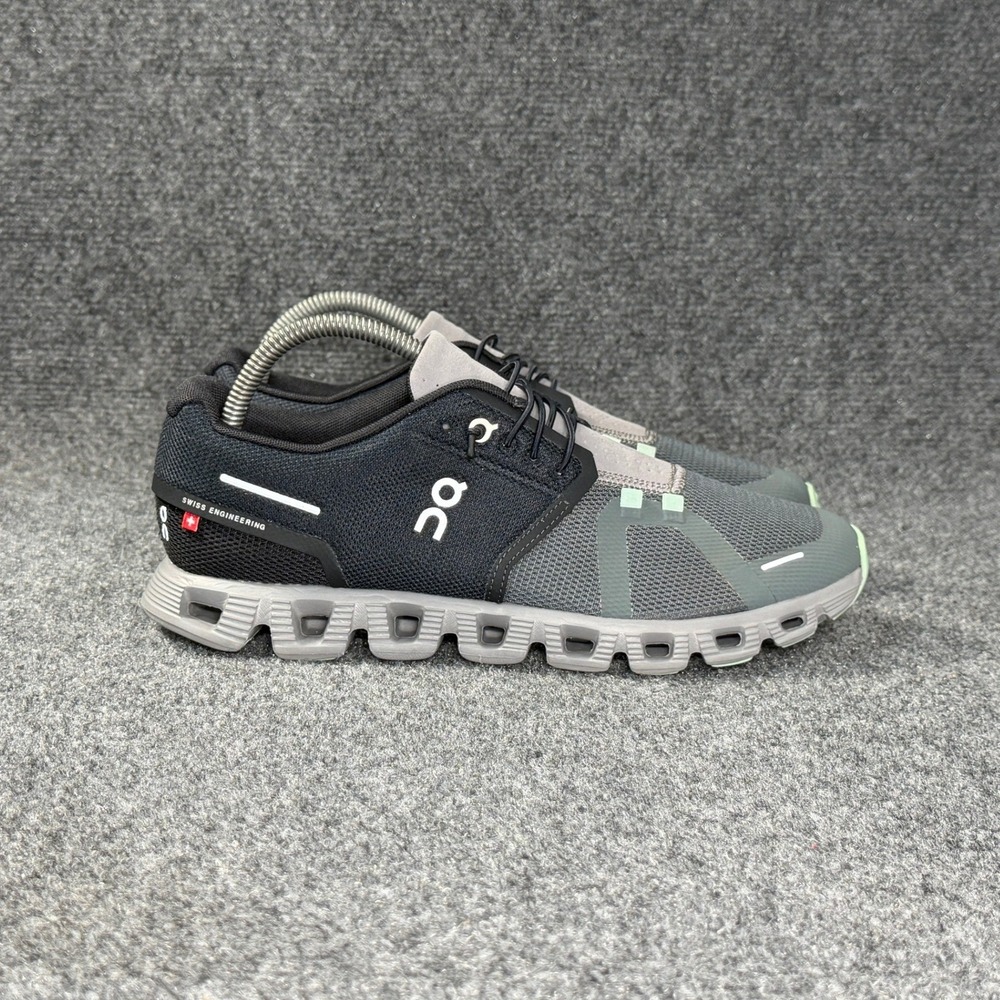 On Running Cloud 5 Shoes Women's 9.5 Black Lead Athletic Run Training Sneakers